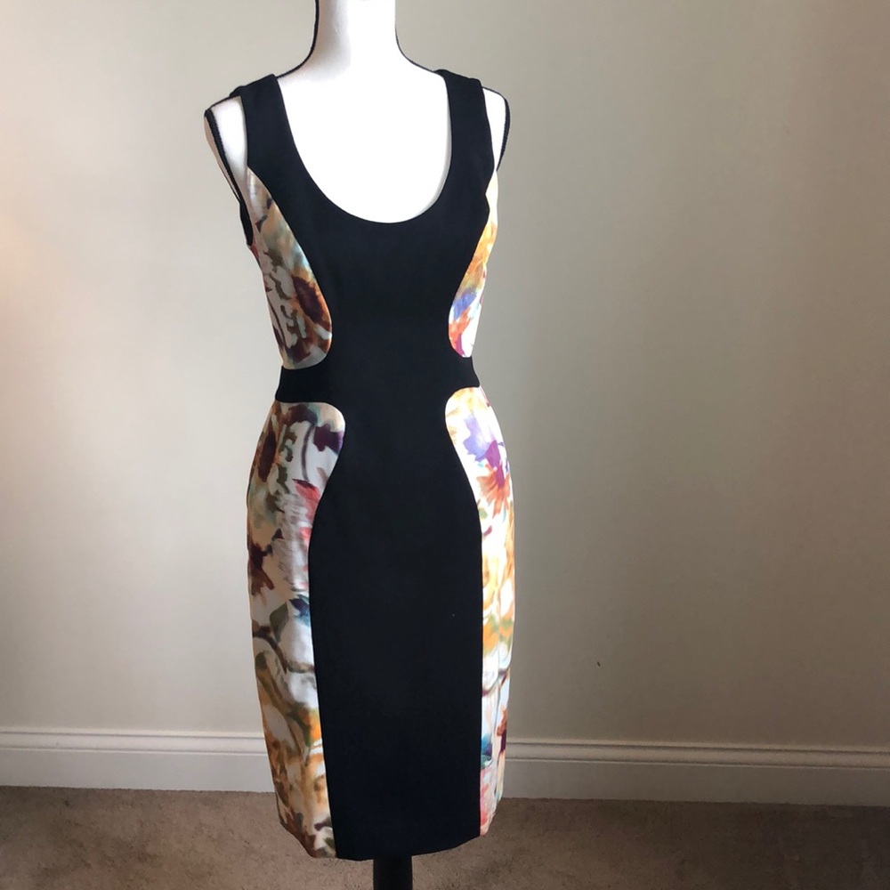 Black Halo Floral Sheath Dress